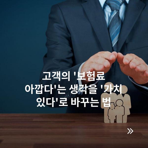 고객의 '보험료 아깝다'는 생각을 '가치 있다'로 바꾸는 법