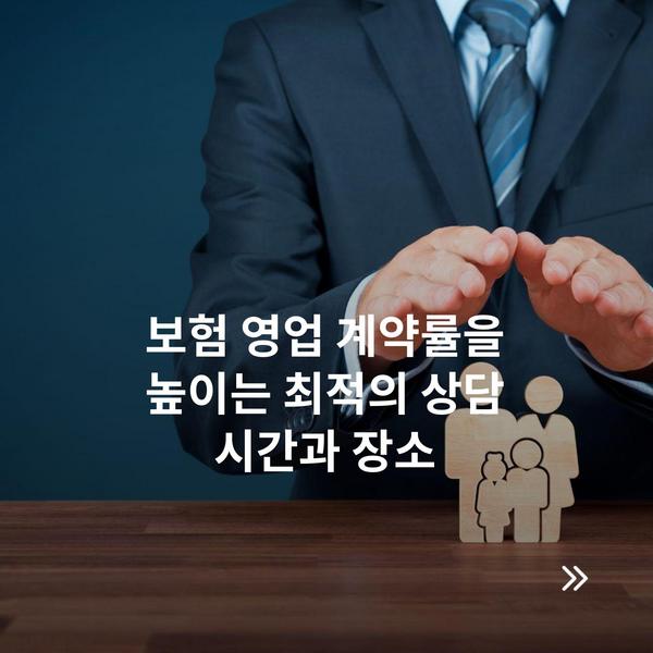 보험 영업 계약률을 높이는 최적의 상담 시간과 장소